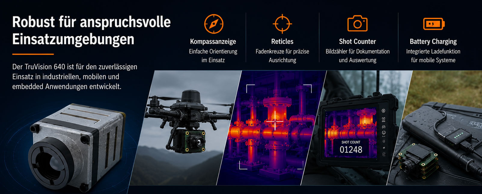 Erglon TruVision-640 Kit für mobile und eingebettete Wärmebildsysteme